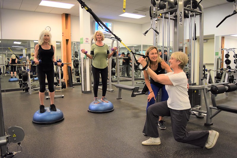 jcc member working with personal trainer