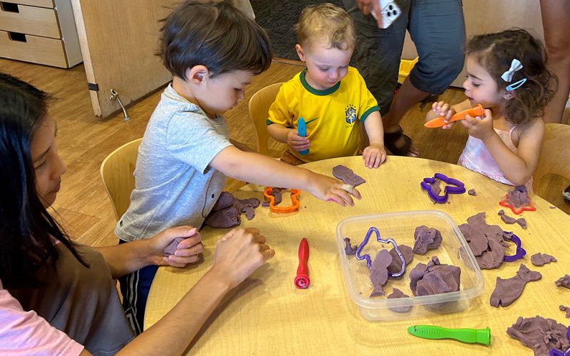 kids at a table